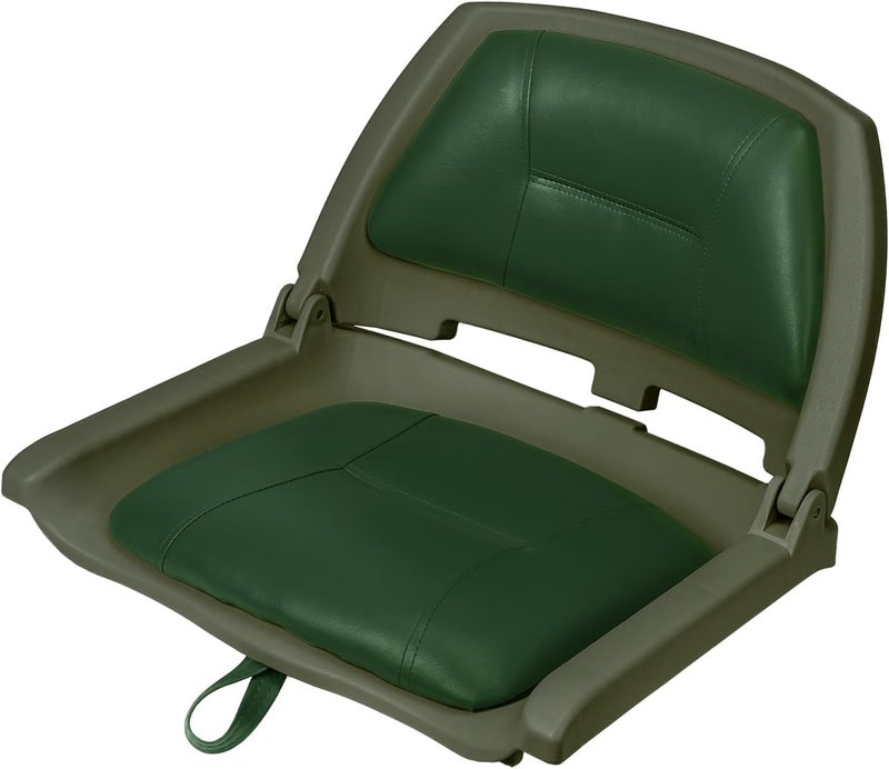 ERGOSEAT Folding Boat Seat Padded Folding Boat Chair with Backrest Marine BassJon Boat Seat - Image 1
